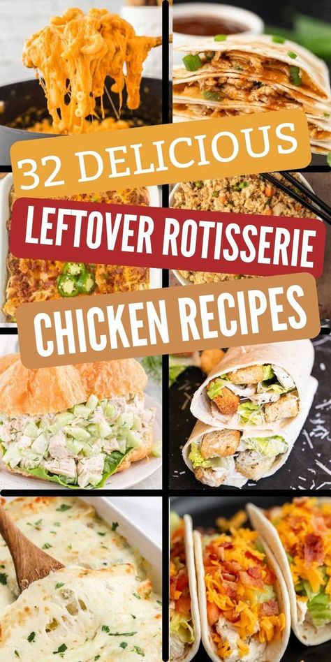 Rotisserie Chicken Uses, Leftover Rotisserie Chicken Recipes, Rotisserie Chicken Recipes Healthy, Crockpot Rotisserie Chicken, Leftover Chicken Recipes Easy, Recipes Aesthetic, Rotisserie Chicken Recipes Leftover, Chicken Noodle Casserole Recipe, Recipes Using Rotisserie Chicken