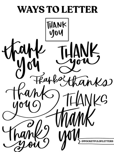 8 ways to Letter thank you. Hand Lettered Thank You, Thank You Lettering Calligraphy, Thank You Lettering Design, Thank You Caligraphy Aesthetic, Thank You Brush Lettering, Thank You Fonts Handwriting, Thank You Handwriting, Hand Lettered Greeting Cards, Hand Lettering Thank You