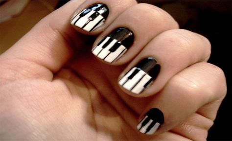 50 Stunning Small Symbols And Pictures Nail Art Designs You Wish To Try » Small Nail Art Designs, Piano Nails, Small Nail Art, Panda Nail Art, Small Symbols, Nail Art Designs At Home, Nail Art Designs For Beginners, Shoe Tattoos, Popular Nail Art