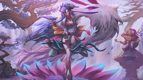 League Of Legends Wallpapers Desktop, Spirit Blossom Kindred, Wallpaper Lol, Poppy League, Annie League Of Legends, League Of Legends Art, League Of Legends Video, Spirit Blossom, Lol Champions