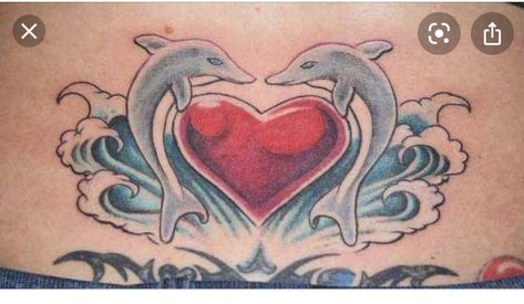 A Heart Tattoo, Odd Pics, Dolphin Tattoos, Gimp Bracelets, Dolphin Drawing, Dolphin Tattoo, Dolphins Tattoo, Son Tattoo, Dolphin Design