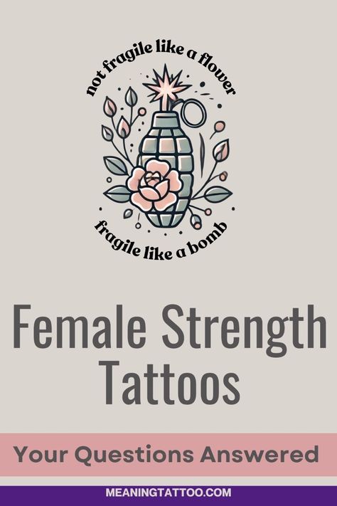 Have questions about strength tattoos? Discover the powerful symbols of resilience in each design. Click to check out 101 tattoo ideas and inspiration! Career Tattoo Ideas, Tattoo Symbols For Strength, Business Women Tattoos, Simple Female Tattoos Ideas, Woman Growth Tattoo, Never The Less She Persisted Tattoo, Celtic Strength Tattoo, Tattoos For Social Workers, Growth And Healing Tattoo