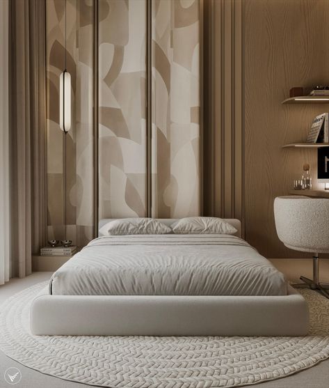 Bedroom Design |Modern style (2) | Images :: Behance Dressing Room Interior Design, Bedroom Minimalist Modern, Temple Design For Home, Bedroom Interior Design Luxury, Bedroom Design Inspiration, Salon Beauty, Room Partition Designs, Bedroom Decor Design, Bedroom Bed Design