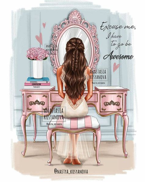 SKETCH GALLERY SKETCHSURF on Instagram: “Happy Woman's Day! 🌸 . . These beautiful illustrations by @nastya_kosyanova 🏵️ . . @sketchsurf_ .” Anastasia Kosyanova, Image Girly, Megan Hess, New Illustration, Girly Drawings, Redhead Girl, Excuse Me, Brunette Girl, Beautiful Morning