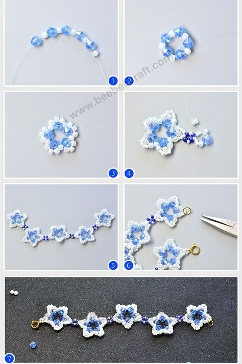 Crochet Bracelet Free Pattern, Flower Bracelet Tutorial, Bead Bouquet, Bead Flower Bracelet, Seed Bead Flower, Handmade Bracelets Tutorial, Beaded Bouquet, Pattern Board, Bouquet Tutorial