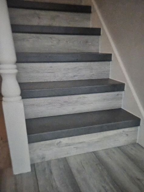 Steps Indoor, Gray Stairs, Floor Ideas, Home Stairs Design, Stair Decor, House Stairs, Staircase Design, Stairs Design, Stairs