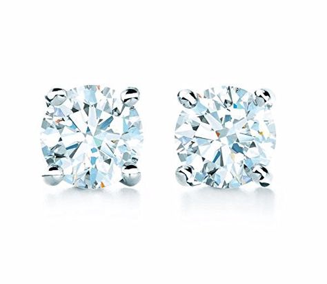 CZ Diamond Stud Earrings Round Brilliant Cut 2ctw Carat Four-Prong Basket Setting Diamond Earrings Tiffany, Tiffany Solitaire, Solitaire Diamond Earrings, Earrings Tiffany, Tiffany And Co Earrings, Heart Shaped Diamond Ring, Round Diamond Earrings, Diamond Solitaire Earrings, Tiffany Diamond