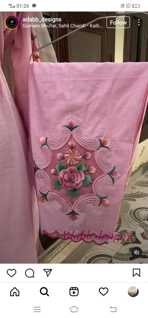 Punjabi Suit Neck And Sleeve Design, Machine Embroidery Dress Designs, Machine Work Designs For Suits, Patch Work Suits Design, Salwar Work Embroidery, Lass Design Suit, Cutwork Embroidery Suits Punjabi, Machine Work Embroidery On Suits, New Machine Embroidery Designs For Suits