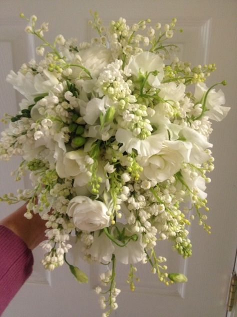 Lily Of The Valley Wedding Flowers, Lily Of The Valley Bridal Bouquet, Sweet Pea Bouquet, Lily Of The Valley Bouquet, Gift Ideas Personalized, Mothers Day Gift Ideas, Bridal Bouquet Flowers, White Lilac, Lily Bouquet