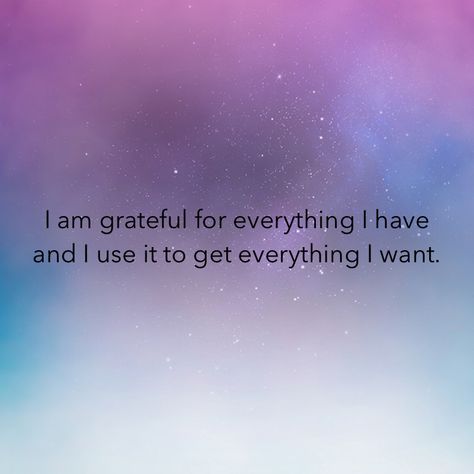 I am grateful for everything I have and I use it to get everything I want. #affirmations Download the app: http://bit.ly/yJC5ls Opportunities Affirmations, Grateful For Everything, Self Concept, Manifestation Law Of Attraction, I Am Grateful, What I Want, Daily Inspiration, Need This, Law Of Attraction