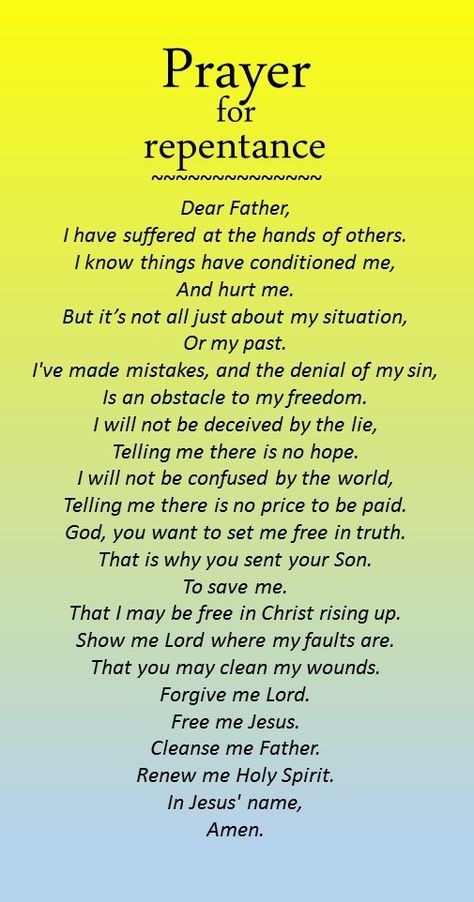 A prayer for repentance. - I think this is a nice beginning, but just like we should be specific when we petition the Lord for our requests, we also need to be specific about our sins when we repent. Prayer For Repentance, Everyday Prayers, Ayat Alkitab, Christian Prayers, Good Prayers, Prayer Verses, Life Quotes Love, Holy Mary, Prayer Scriptures