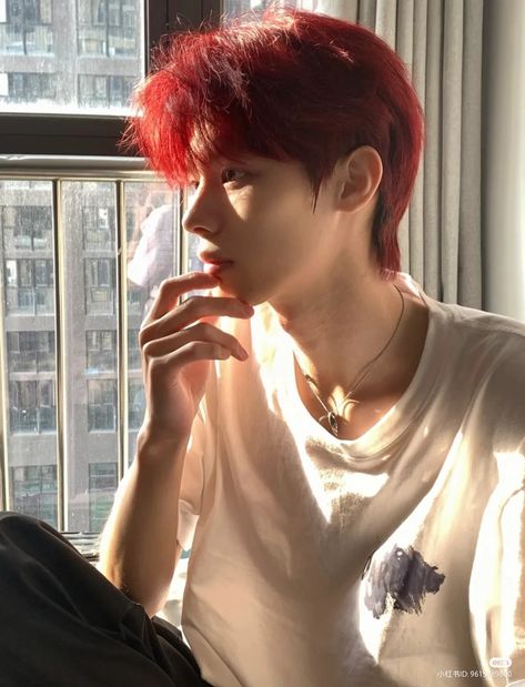 Red Haired Man Aesthetic, Short Red Hair Male, Red Hair Asian Boy, Red Hair Men Aesthetic, Red Hair Aesthetic Male, Red Haired Boy Aesthetic, Red Hair Boy Aesthetic, Red Boy Aesthetic, Guy With Red Hair