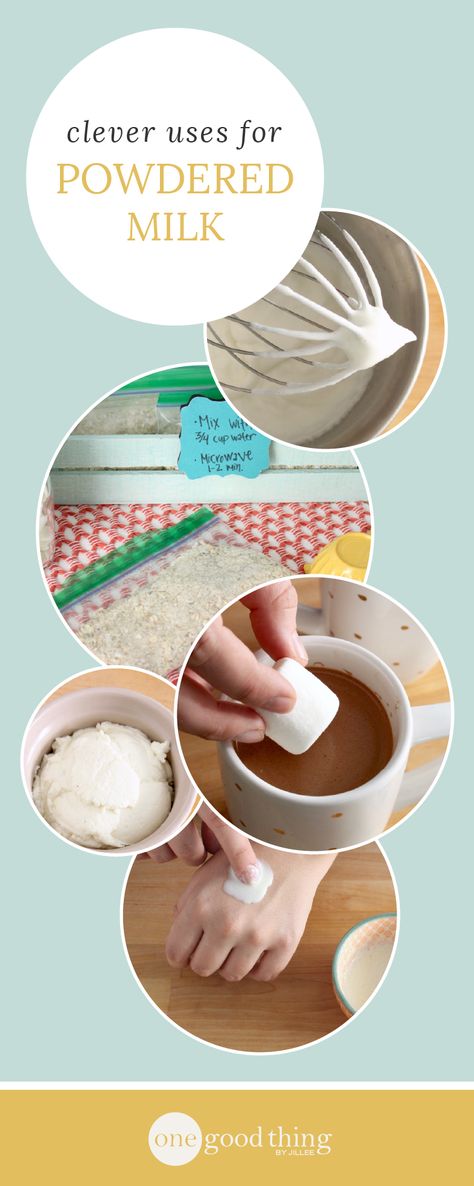 Powdered milk is a surprisingly versatile ingredient, and it pays to keep a box in the pantry! Check out these 12 things you can make using powdered milk. Powdered Milk Uses, Milk Uses, Milk Dessert, Cheese Pairings, Baking Soda Uses, Powder Recipe, Vegetable Drinks, Milk Recipes, Powdered Milk