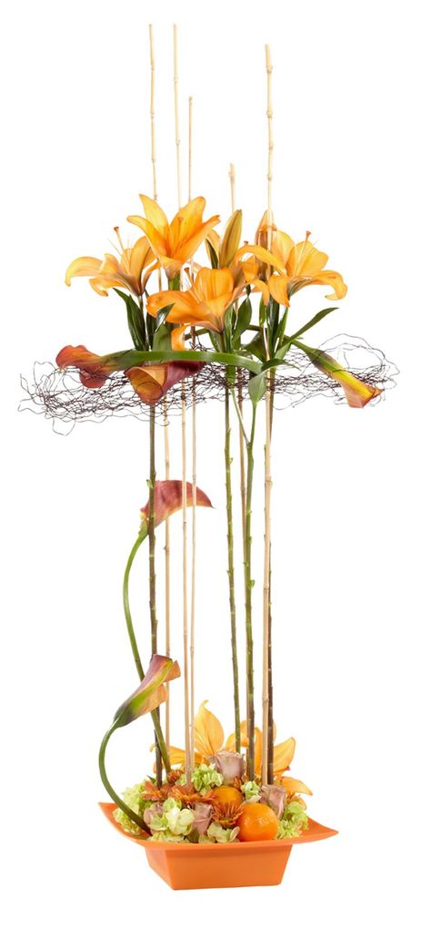 Altar Florals, Bridal Head Table, Fall Flower Centerpieces, Asian Lilies, Candelabra Flowers, Flower Centerpieces Diy, Christmas Flower Decorations, Contemporary Flower Arrangements, Modern Floral Arrangements