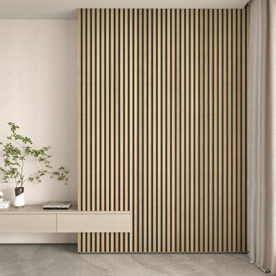 Introducing our 106” x 12.6” 3D 2 piece set of Acoustic Slat Wood Wall Panels a perfect combination of style, functionality, and sustainability. These handcrafted panels bring a modern and minimalist look to any space. With both decorative and sound-dampening properties, these acoustic slat wall panels can enhance the acoustics in the room, making them ideal for conference rooms, home theaters, offices, bedrooms, living rooms, and studios. Enhance the look and feel of your room with our acoustic Soundproofing Walls, Panels For Walls, Soundproof Panels, Wood Wall Paneling, Wood Wall Panels, Wood Slat Wall, Acoustic Wall Panels, Acoustic Wall, 3d Wall Panels