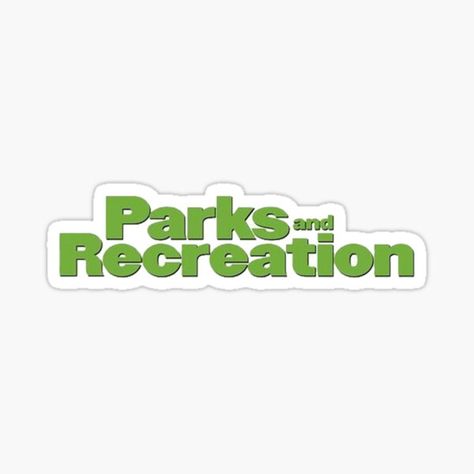 "Parks and Rec logo" Sticker by Mikepool | Redbubble Parks And Rec, Parks N Rec, Journal Gift, Parks And Recreation, Anime Music, Logo Sticker, Mask For Kids, Hardcover Journals, Samsung Cases