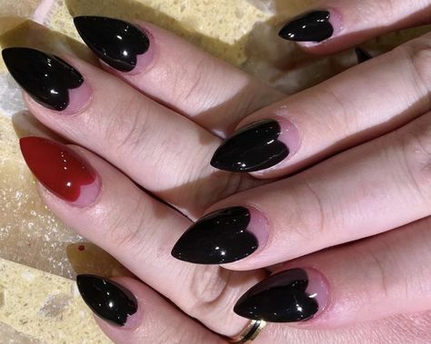 Witchy Autumn Nails, Whimsigoth Nails, Red And Black Nails, Gothic Autumn, Witchy Nails, Goth Nails, Red Nail, Wedding 2024, Minimalist Nails