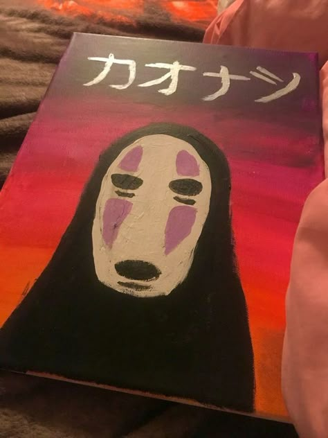 No Face Painting, Pinturas Grunge, Anime Paintings Canvases, Bow Wallpaper, Canvas Drawing, Painting Canvases, Cute Canvas Paintings, Anime Canvas Art, Easy Canvas Art