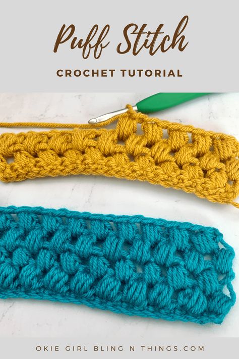 Puff Stitch Crochet, Crochet Stitches Guide, Crochet Stitches For Blankets, Crochet For Beginners Blanket, Stitch Tutorial, Beginner Crochet Projects, Puff Stitch, Afghan Patterns, Stitch Crochet