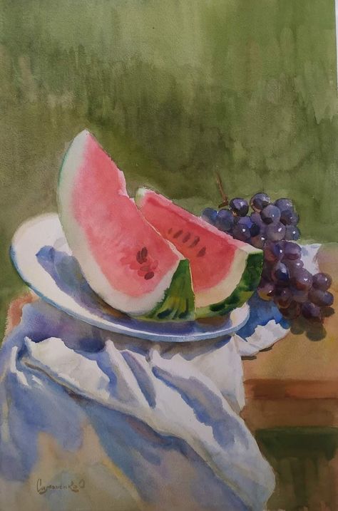 Still Life Drawing Ideas, Painting Tutorial Step By Step, Watercolor Lesson, Watercolor Still Life, Watercolor Lessons, Still Life Drawing, Color Pencil Drawing, Pastel Painting, Life Drawing