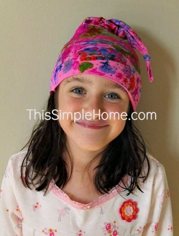 This Simple Home: Nightcap Tutorial Sleeping Cap Pattern, Sleeping Hat Pattern, Sleep Cap Pattern Sewing, Sleeping Bonnet Sewing Pattern, Sleep Cap Pattern, Kids Fleece Hat Pattern Free, Baby Fleece Hat Pattern, Cap Patterns, Night Cap