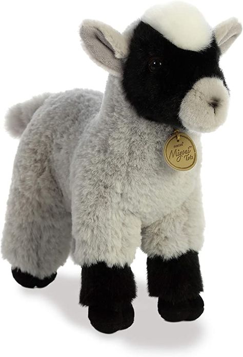 AmazonSmile: Aurora - Miyoni - 11" Goat Kid,White : Toys & Games Goat Stuffed Animal, Goat Kidding, Plush Coat, Cute Stuffed Animals, Kid Toys, Plush Animals, Cute Design, Animals For Kids, 11 Inches