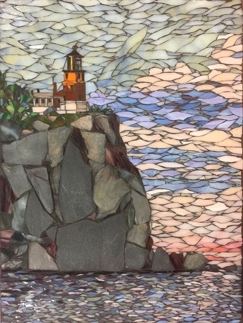 Use of Natural Stone in Landscape Mosaics | How To Mosaic Mosaic Landscapes, Mosaic Trees, Mosaic Landscape, Landscape Mosaic, Split Rock, Mosaic Inspiration, Mosaic Tile Art, Mosaic Stained, Mosaic Art Projects