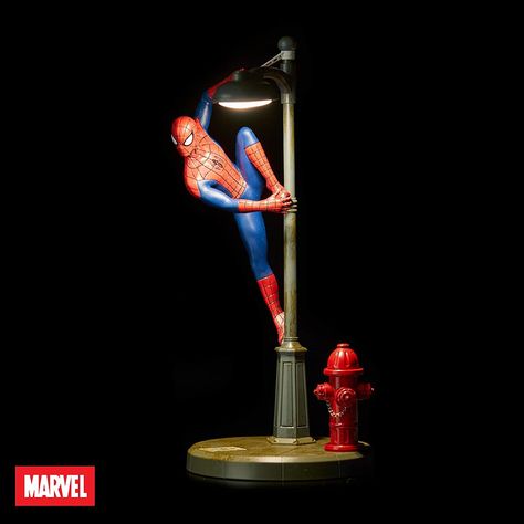 Marvel Lamp, Spiderman Lamp, Amazing Lamp, Spiderman Room, Man Desk, Marvel Collectibles, Bedside Light, Street Lamp, Marvel Vs