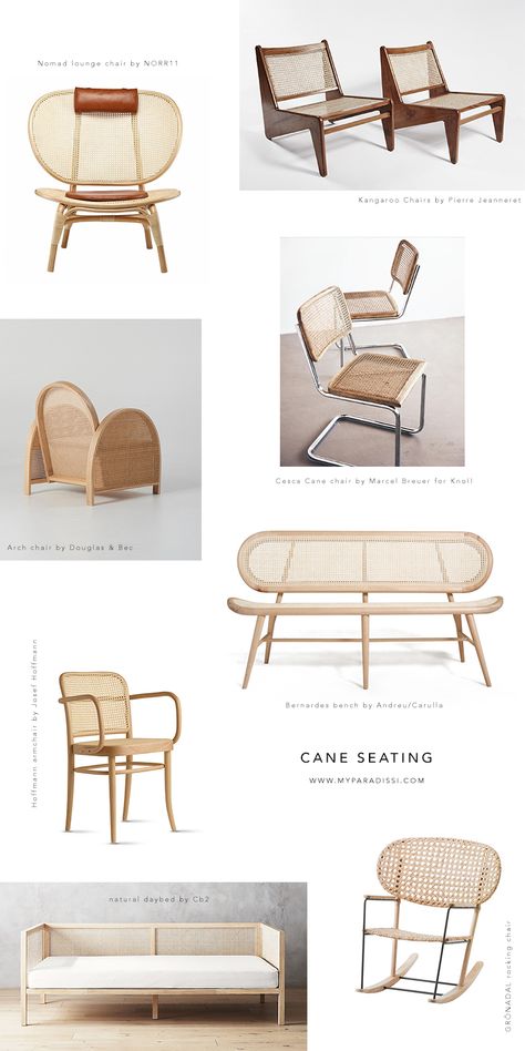 Cane seating, chairs with rattan cane, rattan armchairs, rattan cane bench, cane sofa Cane Sofa, Kursi Bar, Chairs And Tables, Rattan Armchair, Furniture Placement, Furniture Layout, Rattan Furniture, Ikea Furniture, Design Living Room