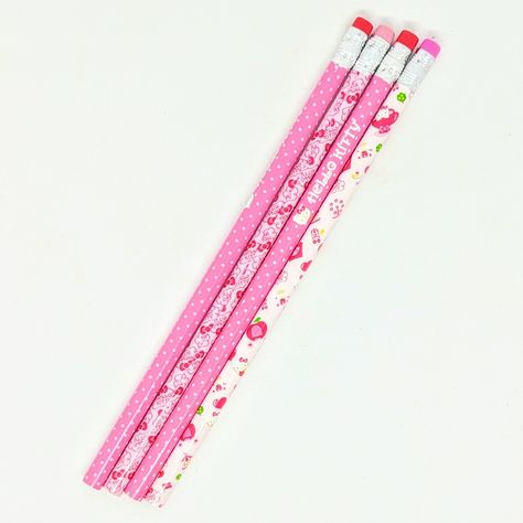 Hello Kitty Pencils (2013) Hello Kitty Pencil, Sanrio Collection, Book Binder, Hello Kitty Aesthetic, Note Books, Hello Kitty Coloring, Pink Hello Kitty, Pen And Paper, Cute Pattern