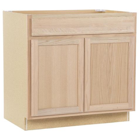 Project Source 36-in W x 35-in H x 23.75-in D Unfinished Door And Drawer Base Cabinet at Lowes.com Lowes Kitchen Cabinets, Stock Cabinet, Walnut Kitchen Cabinets, Unfinished Kitchen Cabinets, Building Kitchen, Unfinished Cabinets, Stock Kitchen Cabinets, Budget Makeover, Flip Ideas