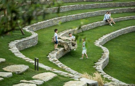 Natural Amphitheater Design, Outdoor Amphitheater, Landscape Engineer, Guiyang, Urban Landscape Design, Landscape Construction, Landscape Architecture Design, Urban Park, Forest School