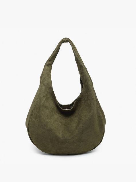 Slouchy Hobo Bag -- the it bag of the season! -Material: Faux suede -Closure: Magnetic snap closure and side snap closures -Pockets: Inner zip pocket and two slip pockets Dimensions: -Length: 17 inches -Height: 21 inches -Depth: 5.5 inches Features: -Slouchy Round Design: The round shape and slouchy design add a trendy and relaxed vibe to the hobo bag. -Faux Suede Material: Provides a soft and luxurious feel. -Secure Closures: Magnetic snap closure and side snap closures ensure your belongings a Chic Hobo Bag With Pockets For Daily Use, Casual Hobo Shoulder Bag With Snap Closure, Chic Everyday Hobo Bag With Pockets, Travel Canvas Hobo Bag With Pockets, Daily Use Double Handle Hobo Bag With Snap Closure, Chic Hobo Bag With Double Handle And Pockets, On-the-go Crossbody Hobo Bag With Snap Closure, Leather Hobo Bag With Pockets For Errands, Casual Hobo Bag With Zipper Pocket For Errands