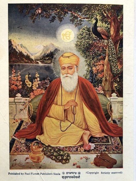 Sikhi Art Paintings, Baba Nanak Dev Ji, Sikhism Beliefs, Golden Temple Wallpaper, Guru Nanak Photo, Ek Onkar, Guru Nanak Ji, Sikh Art, Guru Nanak Wallpaper