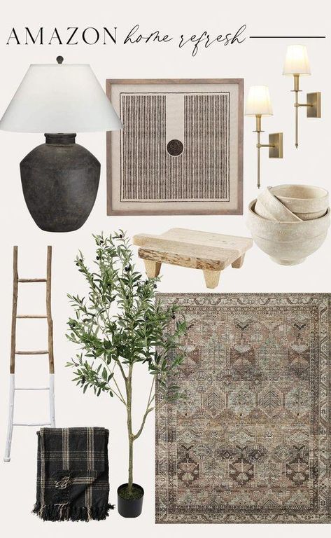 Shop our Influencers' top picks on Amazon Airbnb Decor Room Ideas Living Room, Living Room Modern Rustic, Amazon Rugs, Earthy Scandinavian, Boho Farmhouse Kitchen, Modern Rustic Home Decor, 2024 Living Room, Modern Rustic Home, Rustic Homes