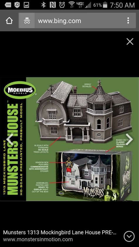 Addams Family House Blueprint, Scary Dollhouse Haunted Houses, The Munsters House, Munsters House, 1313 Mockingbird Lane, Disney Haunted Mansion Dollhouse, Beetlejuice Miniature Town, Mansions Of Madness Miniatures, The Munster