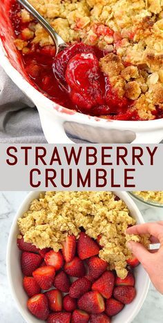 Easy Strawberry Crumble, Strawberry Crumble Recipe, Strawberry Recipes Easy, Easy Strawberry Desserts, Strawberry Crumble, Fresh Strawberry Recipes, Strawberry Dessert Recipes, Roasted Strawberries, Quick Easy Desserts