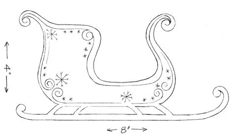 sleigh_template_pencil[1] | dloder | Flickr Grinch Sleigh, Christmas Sleigh Diy, Santa Sleigh Coloring Page, Santa Sleigh Silhouette Simple, Santa Sleigh And Reindeer Svg Free, Horse Drawn Sleigh Christmas, Horse Drawn Sleigh, Christmas Sleigh Decorations, Office Christmas Gifts