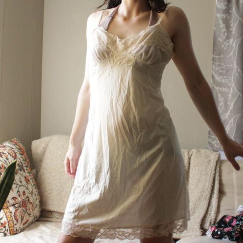 I might be biased but you should probably buy this on Depop 👍 https://depop.app.link/6yXo0womdrb Vintage V-neck Nightgown For Spring, Vintage V-neck Wedding Nightgown, Coquette Lace Trim V-neck Nightgown, Coquette Lace V-neck Nightgown, Vintage Cream Sleeveless Nightgown, Lace Nightgown, Fairy Princesses, White Satin, Night Gown