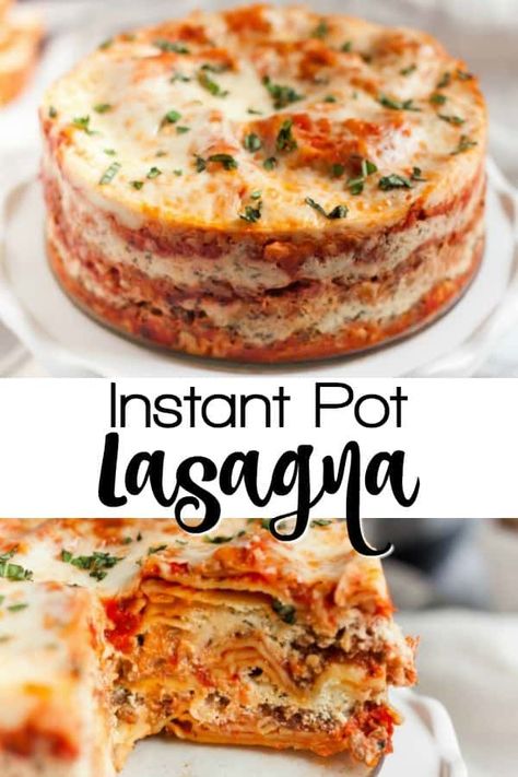 Traditional Lasagna Recipe, Instant Pot Lasagna Recipe, Chicken Instapot, Instant Pot Lasagna, Recipes Instapot, Lasagna Recipe With Ricotta, Instant Pot Dinner, Instant Pot Pasta Recipe, Easy Lasagna Recipe