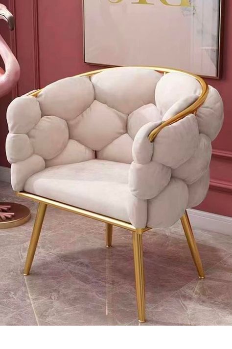 This sofa chair has a fashionable and atmospheric appearance, which conforms to the current trend. It is very suitable for decorating your room. Single Couch, Dressing Chair, Nordic Dining, Makeup Chair, Luxury Dining Chair, Creative Bedroom, Single Sofa Chair, Single Chair, Luxury Dining