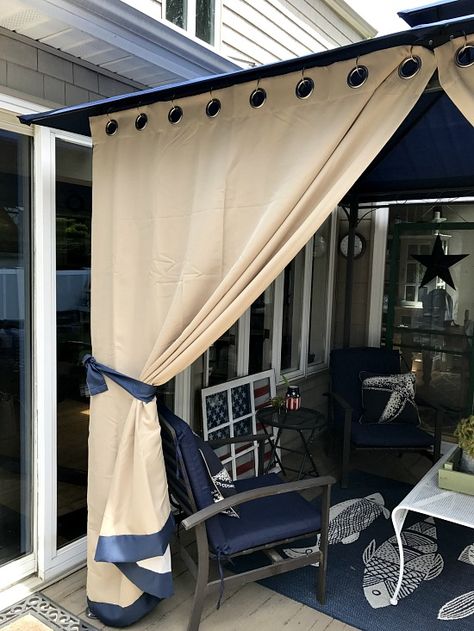 Outdoor Gazebo Curtains, Gazebo Curtains, Diy Gazebo, Hot Tub Gazebo, Outdoor Curtains For Patio, Porch Curtains, Pergola Curtains, Patio Pergola, Curtains Ideas