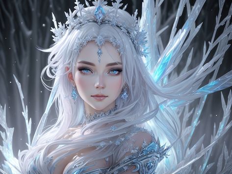 Ice Elemental, Ice Witch, Faerie Aesthetic, Snow Elf, Ice Magic, Fairy Grunge Aesthetic, Ice Girls, Ice Dragon, Winter Princess