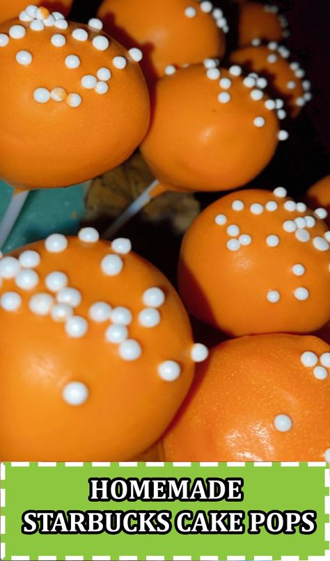 These homemade Starbucks cake pops are very similar to the ones that you purchase from Starbucks. the inside look at is so moist and so good, and they are so fun to make and super simple and you can make so much more for your guests, rather than buying each piece for like 3 bucks from Starbucks, so let’s start with the ingredients… Starbucks Orange Cake Pop, Starbucks Cake Pops Recipe, Orange Cake Pops, Orange Cream Cake, Starbucks Cake Pops, Homemade Starbucks, Cake Pops Recipe, Creamsicle Cake, Starbucks Cake