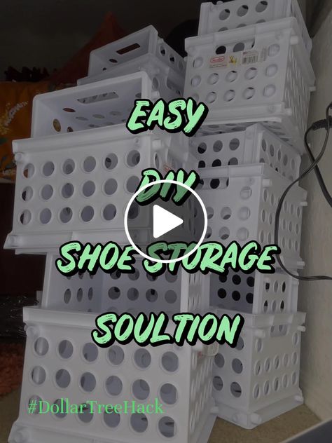 See the full post on Lemon8 Back Porch Shoe Storage Ideas, Dollar Tree Shoe Organization Diy, Small Walk In Closet Organization Ideas Clothes Shoe Storage, Dollar Store Shoe Rack, Shoe Storage Diy Ideas, Camping Shoe Storage, Diy Sneaker Storage, Shoe Storage Ideas Closet Small, Kids Shoes Organization