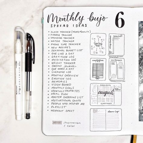 Aska | Bullet Journal on Instagram: “More bullet journal spread ideas ♥️ What would you add to your bujo?? . #monthly #bujoideas #inprint . Notebook: @inprint.xyz YouTube…” Bujo Finance, Journal Ideas Mood, Bullet Journal Finance Tracker, Bullet Journal Examples, Doodle Bullet Journal, Daily Bullet Journal, Bullet Journal Spread Ideas, Finance Bullet Journal, Bujo Themes