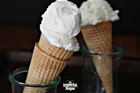 Wedding Cake Ice Cream | Imperial Sugar Ice Cream Wedding Cake, Wedding Cake Ice Cream, Homemade Wedding Cake, Cake Ice Cream, Homemade Vanilla Ice Cream, Cherry Cheesecake, Sweet Treats Recipes, Ice Cream Popsicles, Frozen Treat