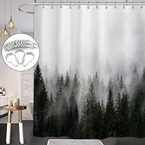 Fall Shower Curtain, Forest Shower Curtain, Green Shower Curtains, Stall Shower Curtain, Forest Scenery, Bath Curtain, Misty Forest, Home Curtains, Shower Liner