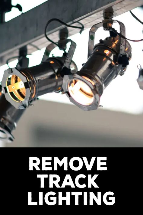 How to Remove Track Lighting Modern Track Lighting, Track Lighting Fixtures, Safety Goggles, Safety Gear, Old Lights, Wrench Set, Home Improvement Store, Electrical Wiring, Dark Room