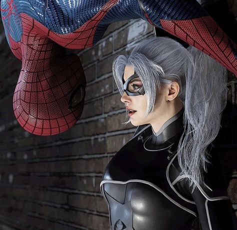 Felicia Hardy Icons, Spider Man And Black Cat, Black Cat Marvel Spiderman, Spiderman Black Cat, Black Cat Aesthetic, Black Cat Marvel, Spiderman Ps4, Marvel Comics Wallpaper, Man Icon